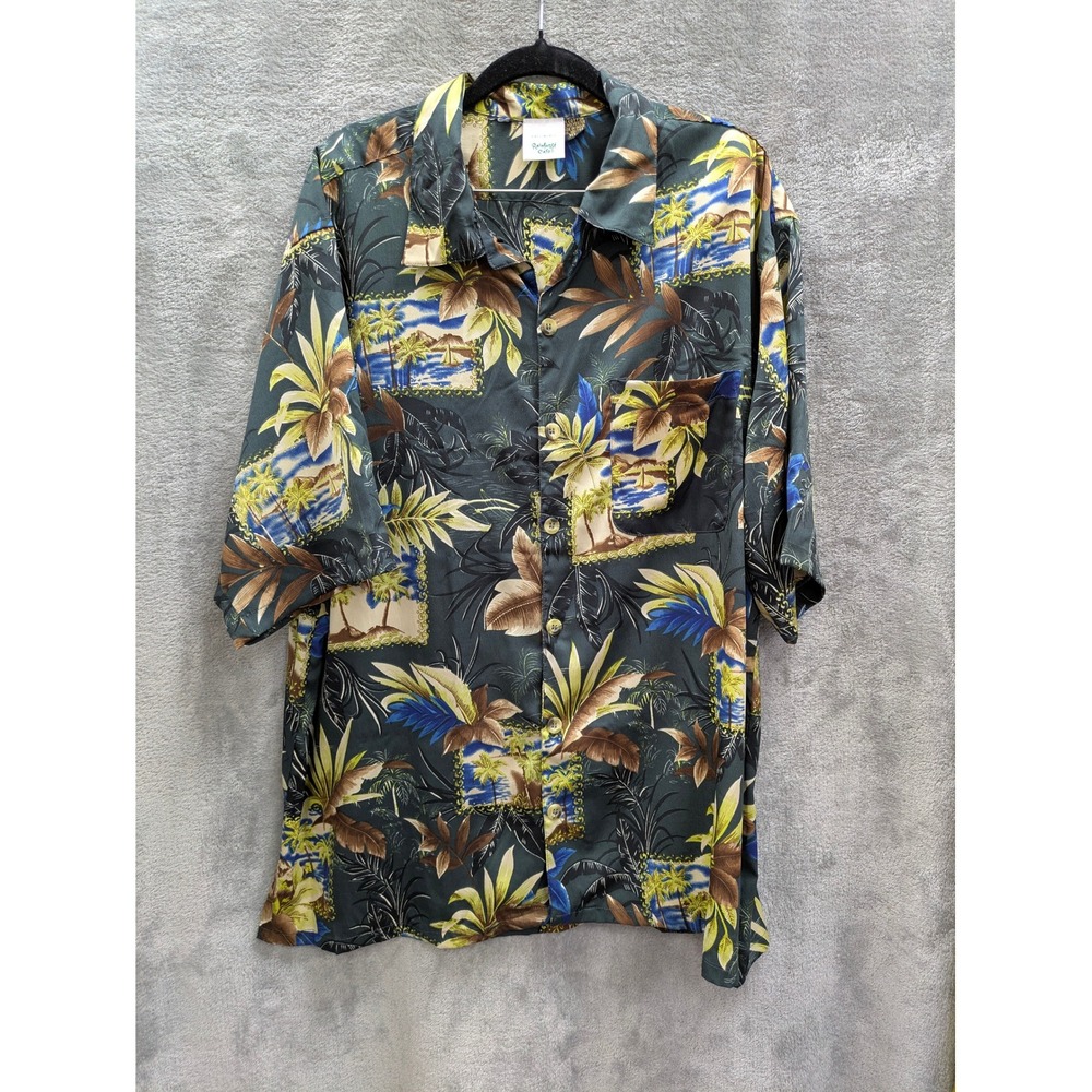 Rainforest Cafe Souvenir‎ Hawaiian Shirt Mens XL Button Up Aloha Tropical Resort